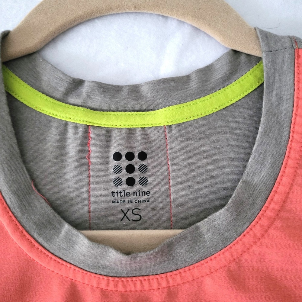 Title Nine Shella Tank Dress Size XS Tennis Golf Pickleball Orange Gray Womens - Picture 4 of 12